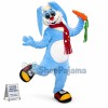 Cute Blue Rabbit Mascot Costume