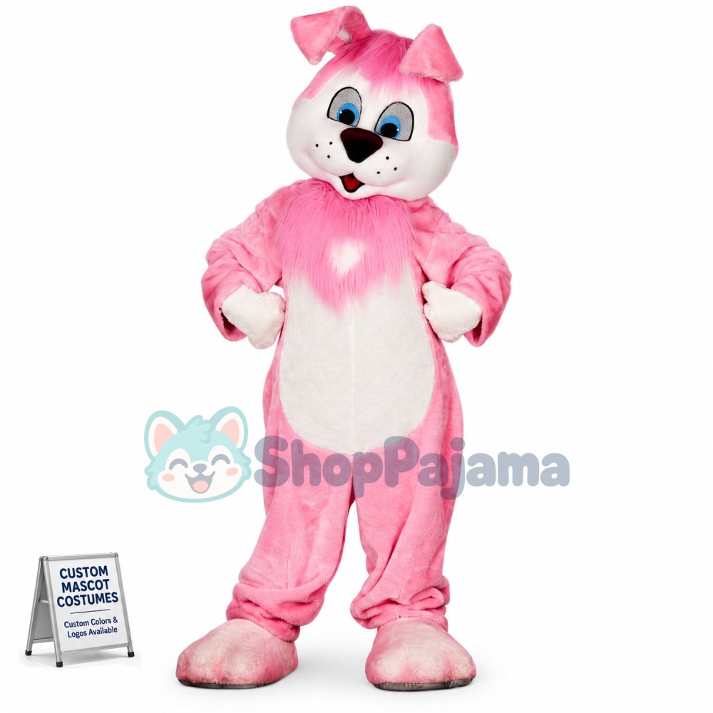Cute Pink Rabbit Mascot Costume