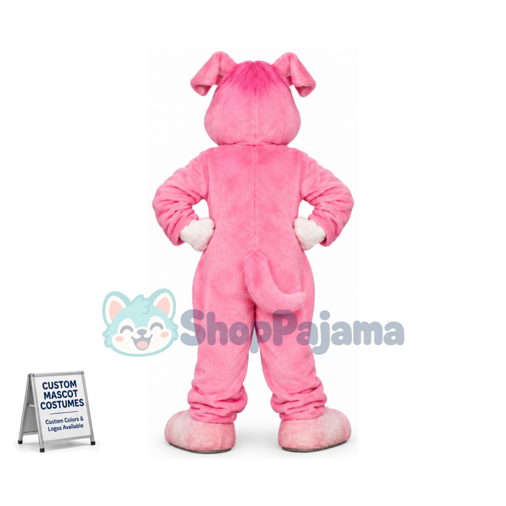 Cute Pink Rabbit Mascot Costume