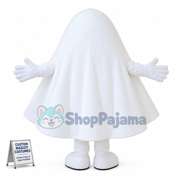 White Ghost Mascot Costume