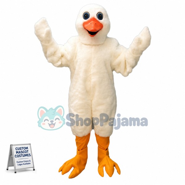 White Goose Mascot Costume