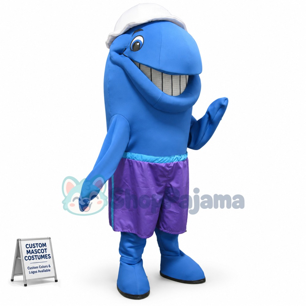 Blue Whale Mascot Costume
