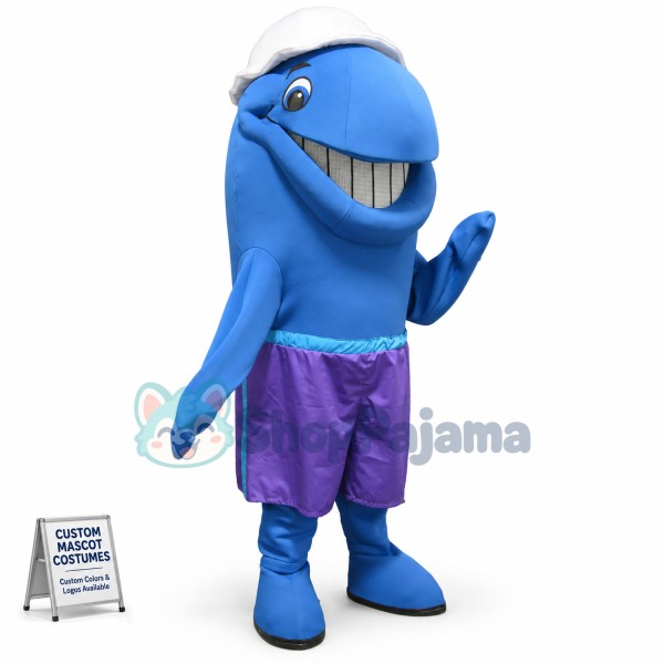 Blue Whale Mascot Costume