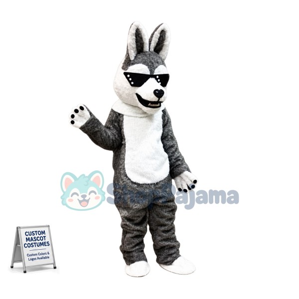 Cool Husky Dog Mascot Costume