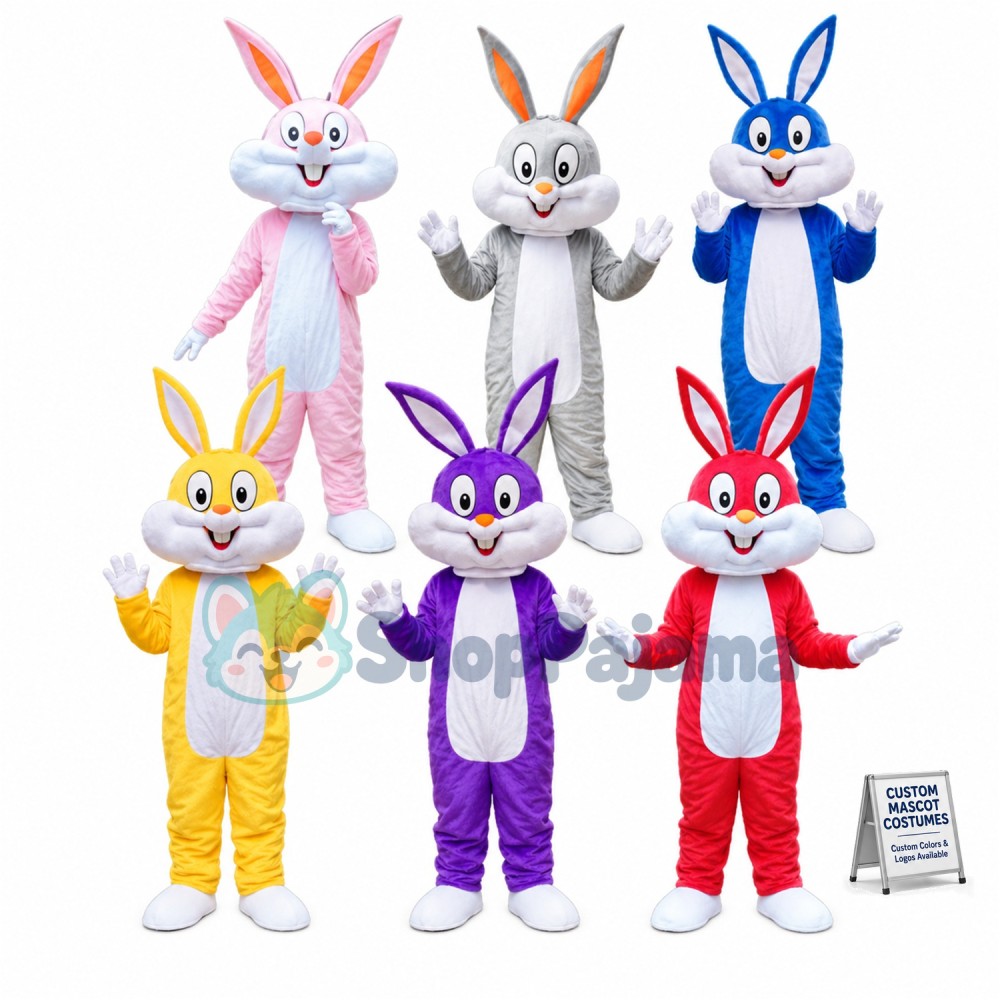 Funny Easter Rabbit Bunny Mascot Costume