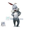 Happy Grey Rabbit Bunny Mascot Costume