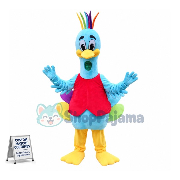 Peacock Mascot Costume Custom Mascot