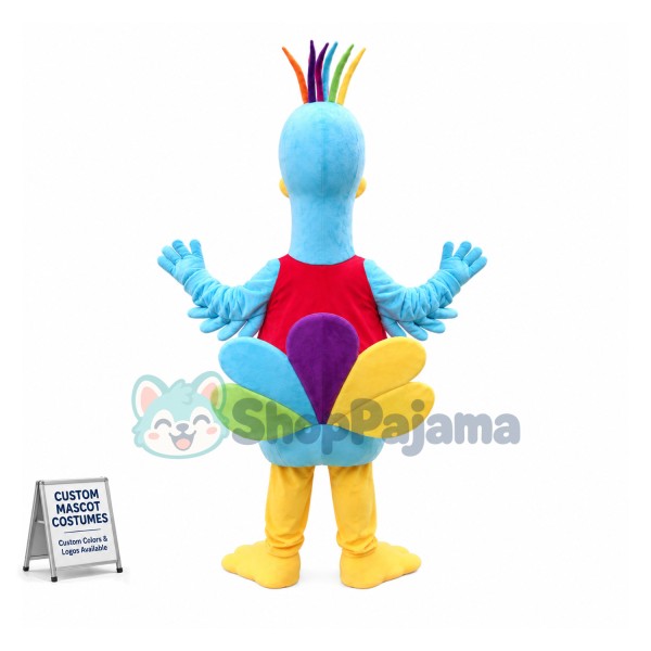 Peacock Mascot Costume Custom Mascot