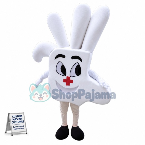 White Hand Mascot Costume