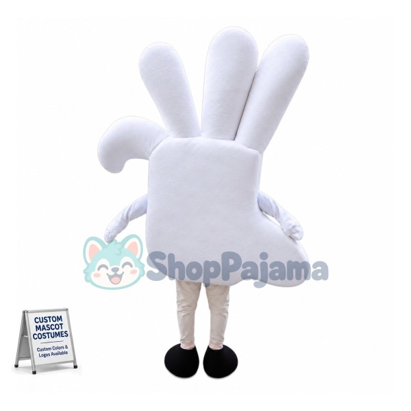 White Hand Mascot Costume