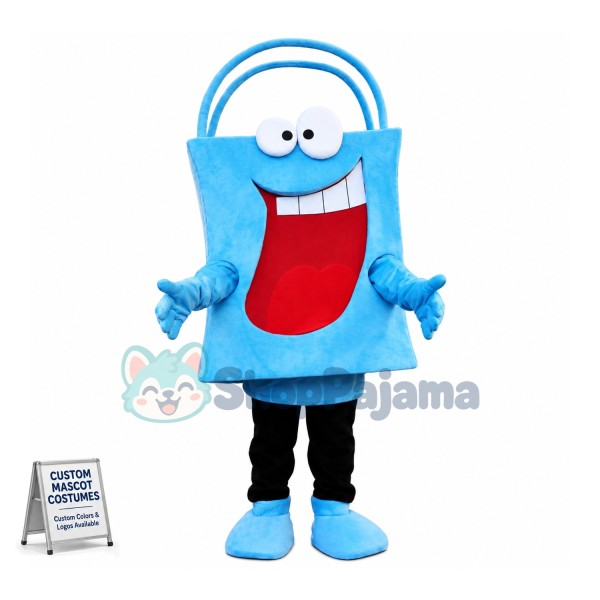 Blue Bag Mascot Costume
