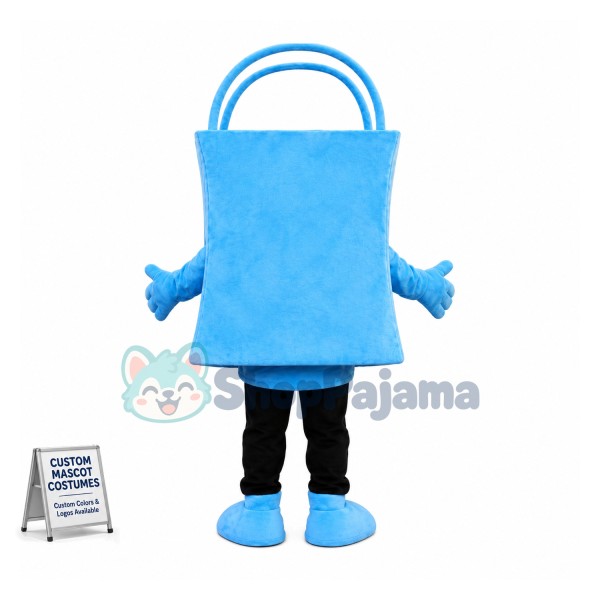 Blue Bag Mascot Costume