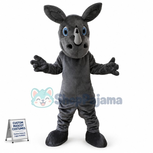 Friendly Rhino Mascot Costume