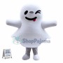 Cute White Ghost Mascot Costume