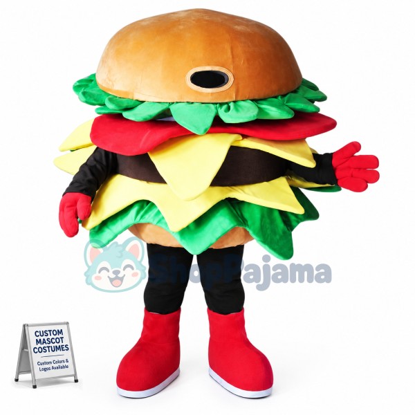 Custom Mascot Hamburger Mascot Costume