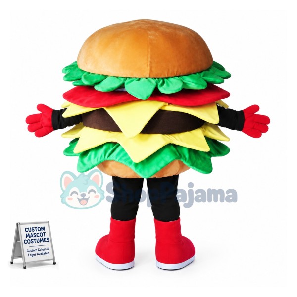 Custom Mascot Hamburger Mascot Costume