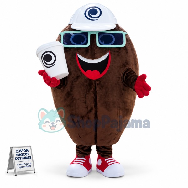 Coffee Bean Mascot Costume