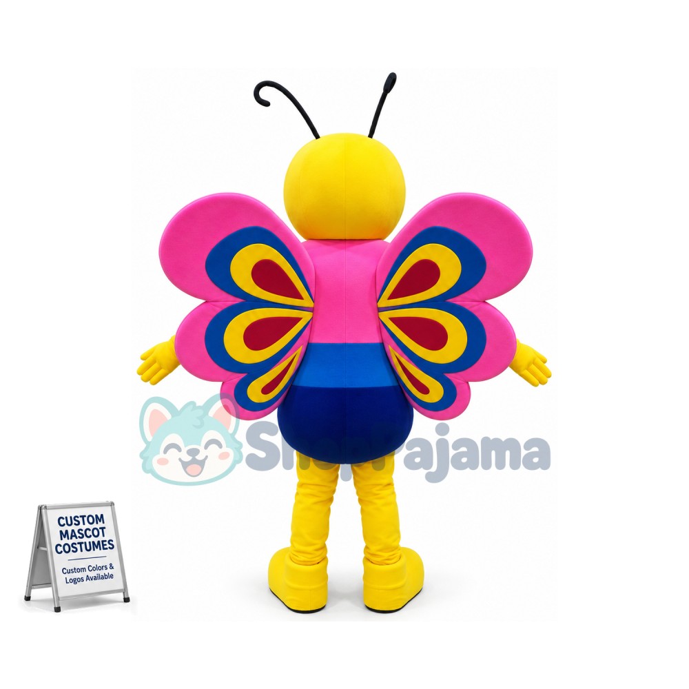 Friendly Lightweight Butterfly Mascot Costume
