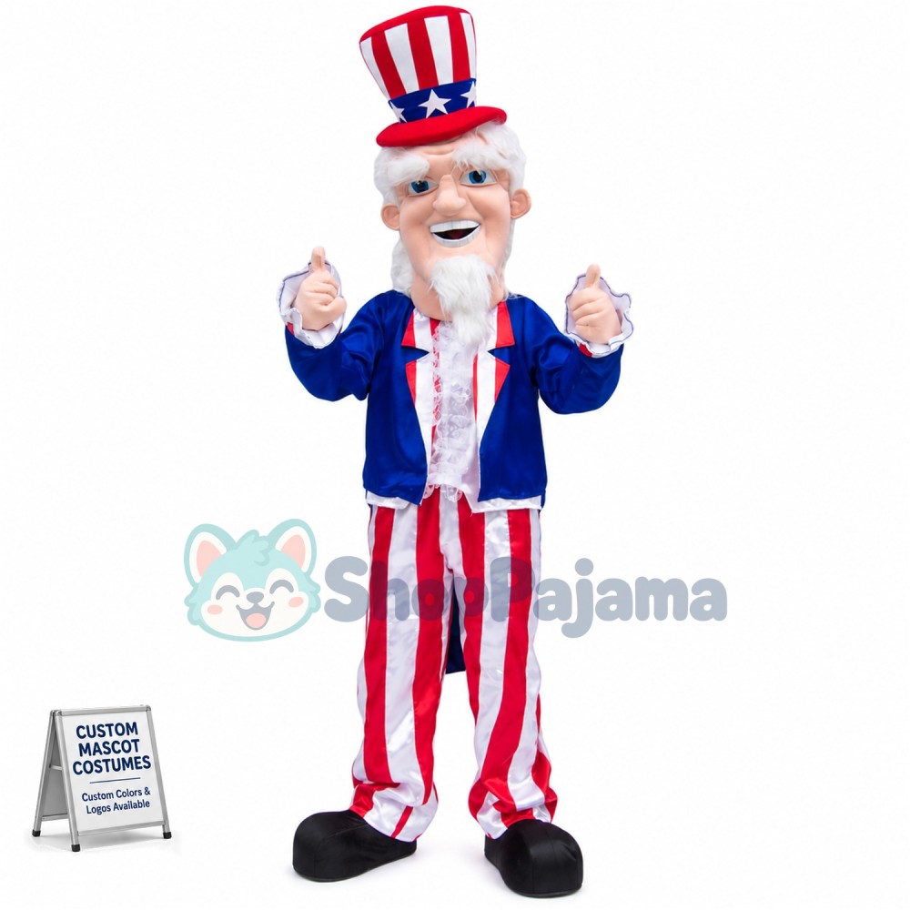 Custom Mascot Uncle Sam Mascot Costume