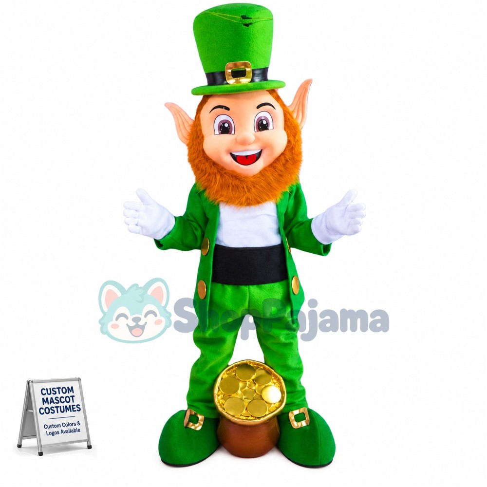 Custom Mascot Leprechaun Mascot Costume