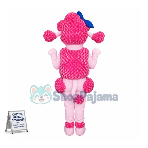 Pink Poodle Dog Mascot Costume