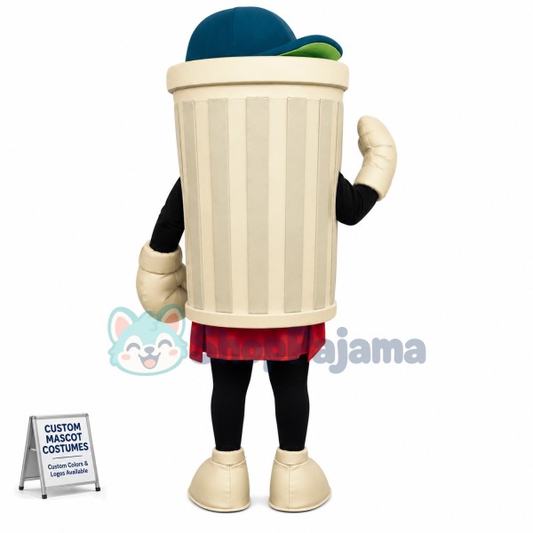 Happy Trash Can Mascot Costume