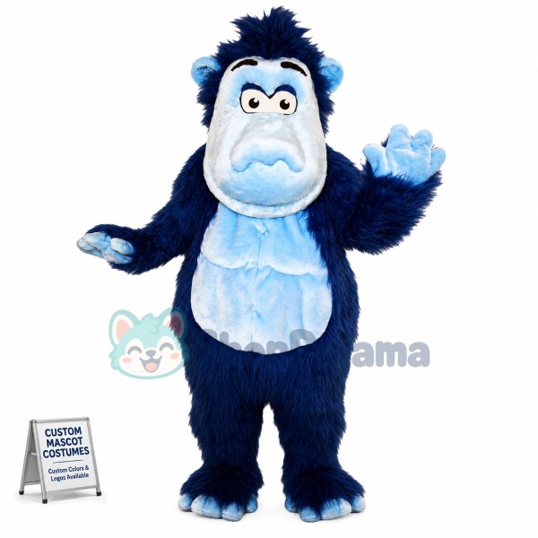 Blue Gorilla Mascot Costume