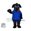 College Black Dog Mascot Costume