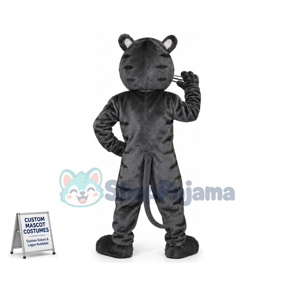 Happy Black Panther Mascot Costume