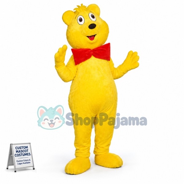 Yellow Lightweight Bear Mascot Costume
