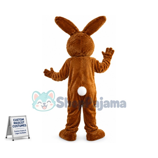 Brown & White Rabbit Mascot Costume