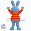High Blue Bunny Mascot Costume