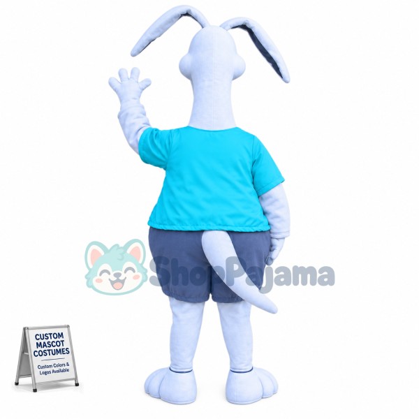 White Aardvark Mascot Costume