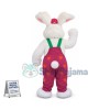 Cute White Furry Rabbit Mascot Costume