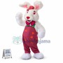 Cute White Furry Rabbit Mascot Costume