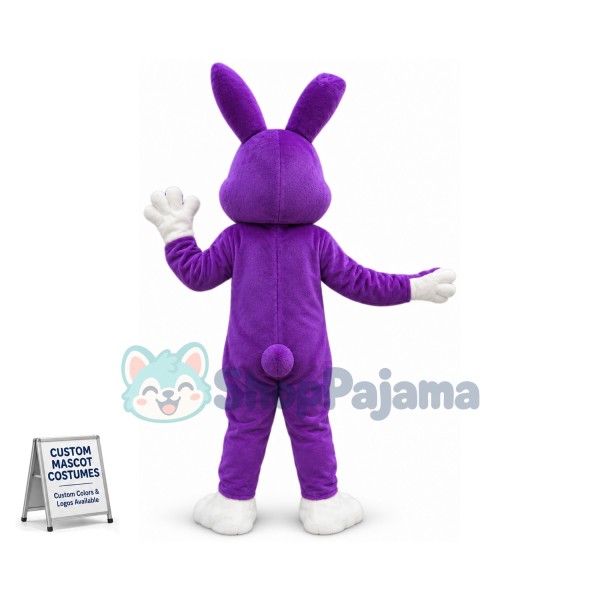 Purple Easter Bunny Mascot Costume