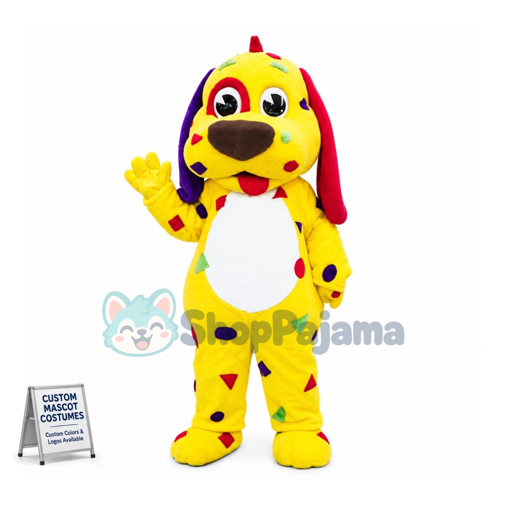Yellow Dog Puppy Mascot Costume
