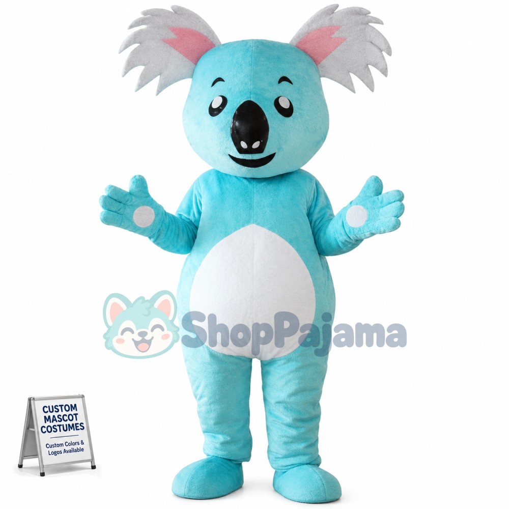 Blue Koala Mascot Costume