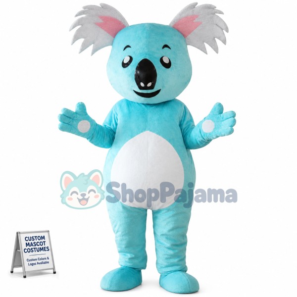 Blue Koala Mascot Costume
