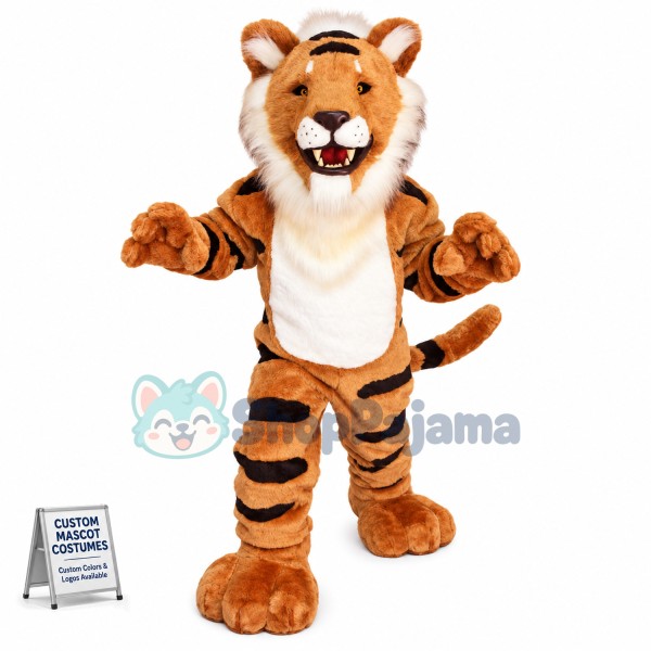 Striped Tiger Mascot Costume