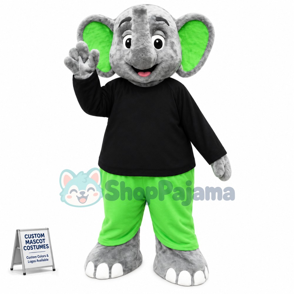 Best Quality Green Elephant Mascot Costume