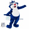 Blue & White Cat Mascot Costume