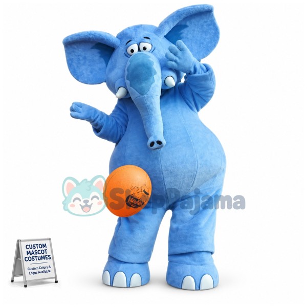 Best Quality Blue Elephant Mascot Costume