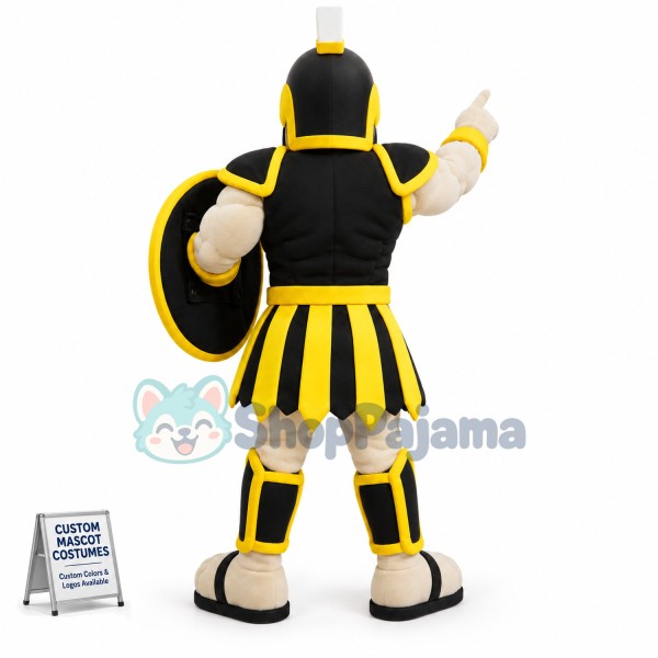 Black & Yellow Trojan Warrior Mascot Costume