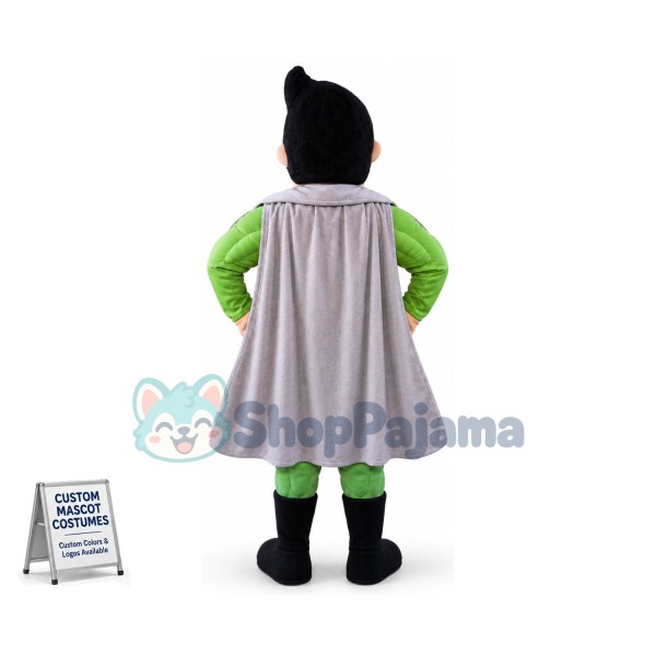 Green Hero Super Man Mascot Costume