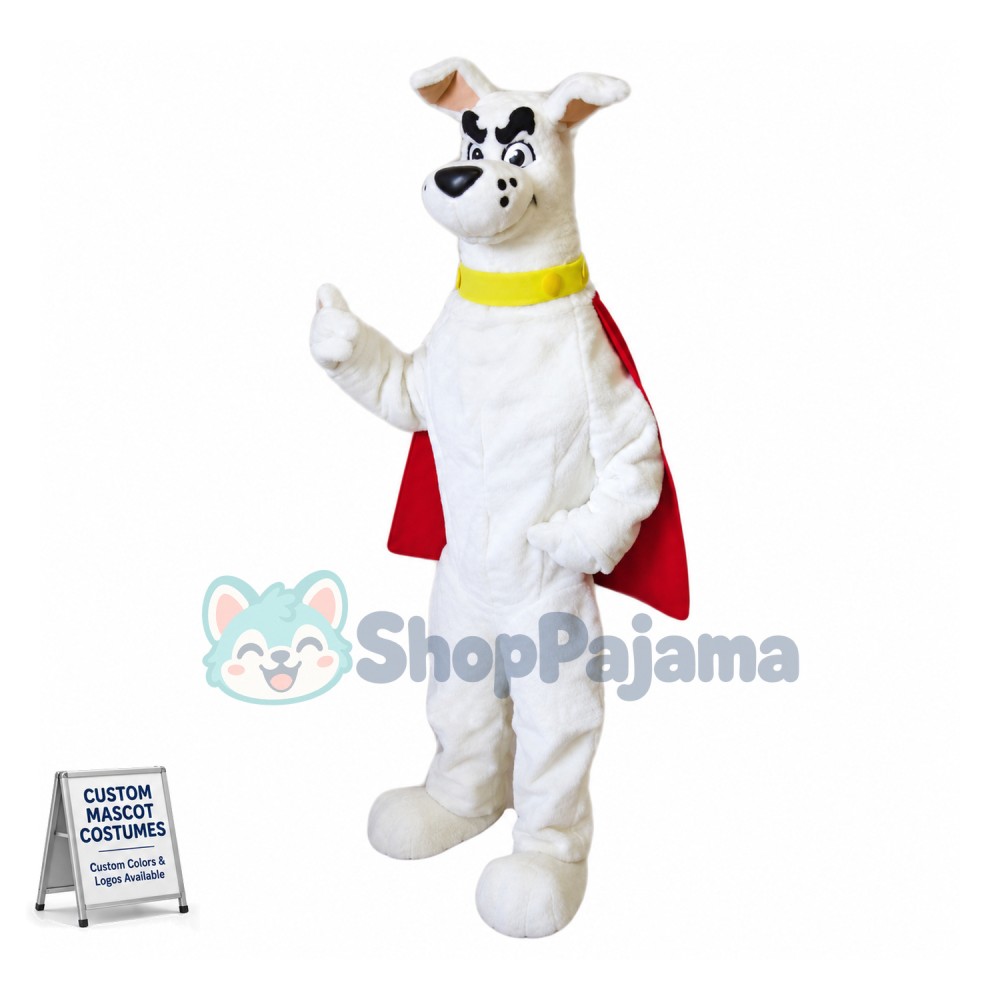 Super White Dog Mascot Costume