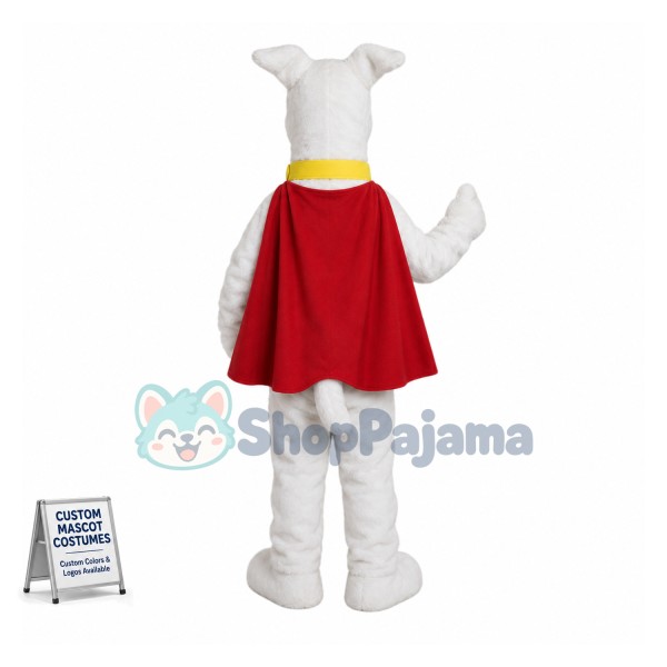 Super White Dog Mascot Costume