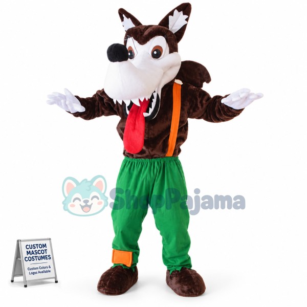 Wild Wolf Mascot Costume Custom Mascot
