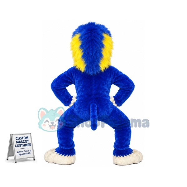 Blue Baboon Mascot Costume