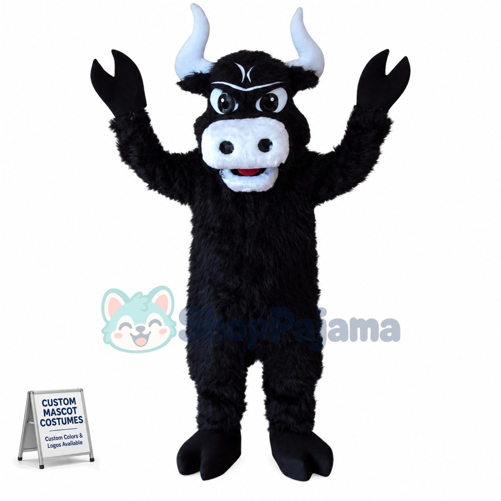 Black Bull Mascot costume Custom Mascot